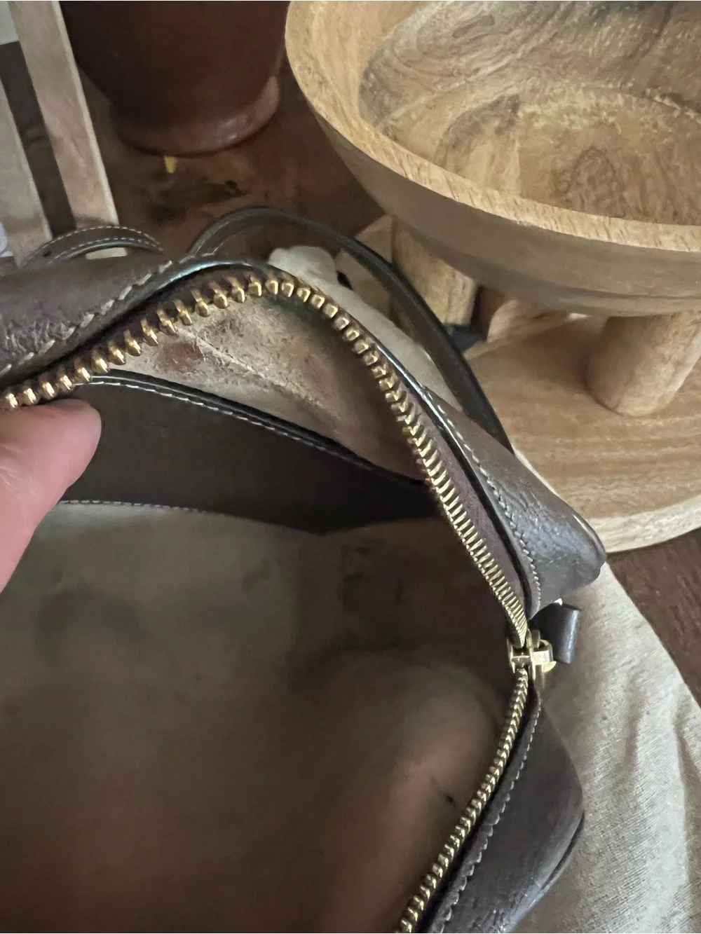 Gucci GG Canvas with Brown Leather and Green-Red Web